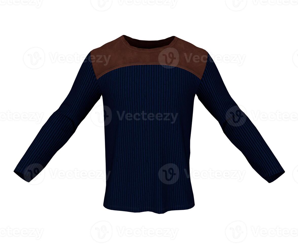 men's basic long sleeve t-shirt photo