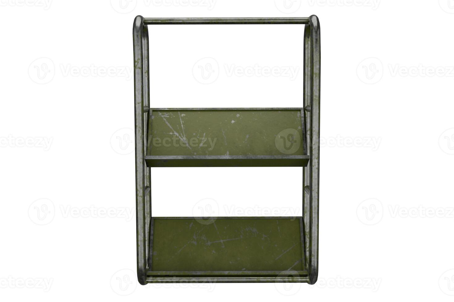 metal military supply shelves with spaces photo