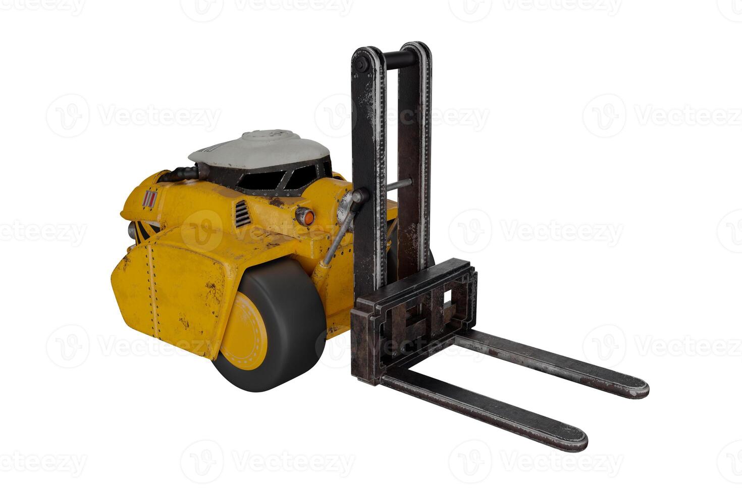 3d rendering automatic forklift of the future photo