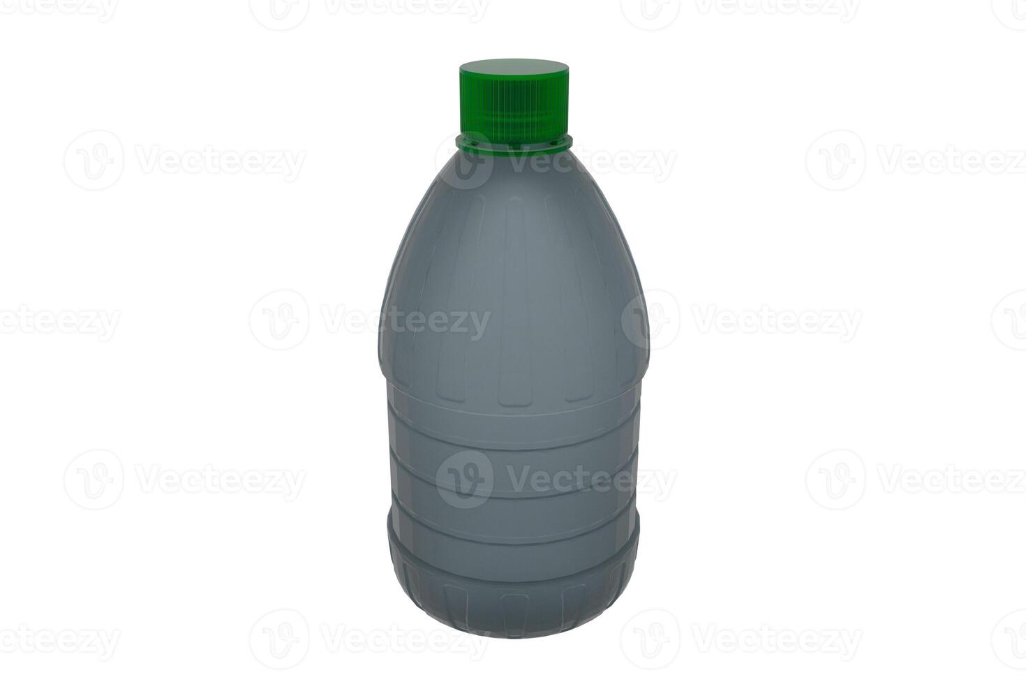 3d rendering large transparent plastic bottle photo