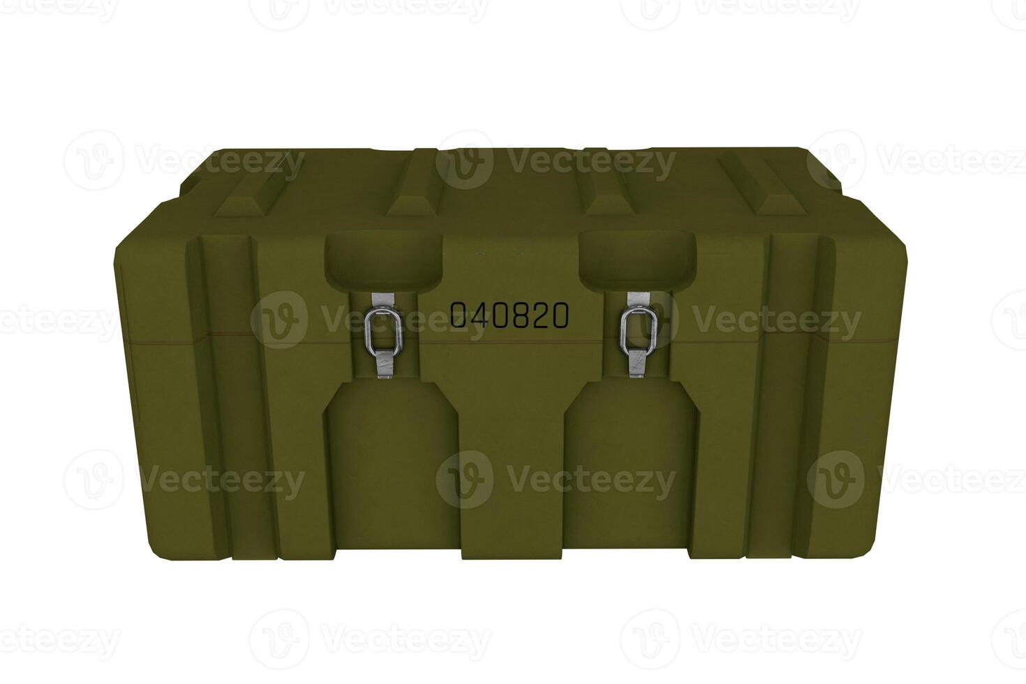 realistic modern green military box photo