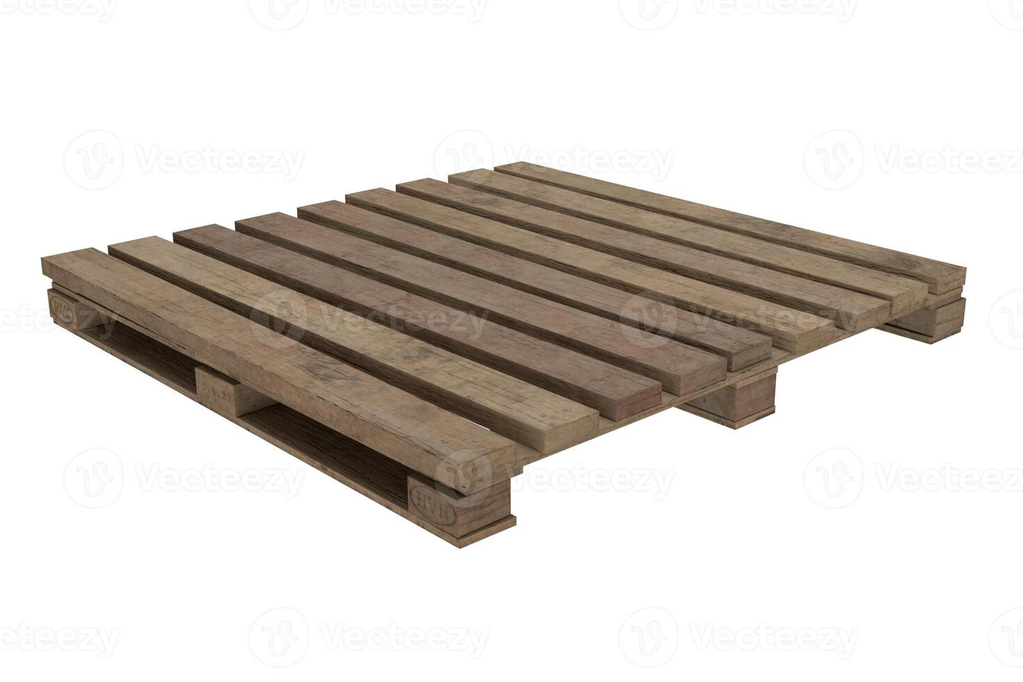 3d rendering wooden pallet photo