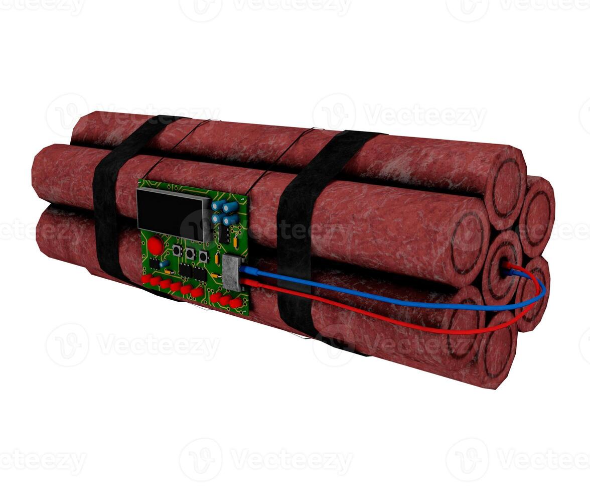 3d rendering bomb explosives tnt photo