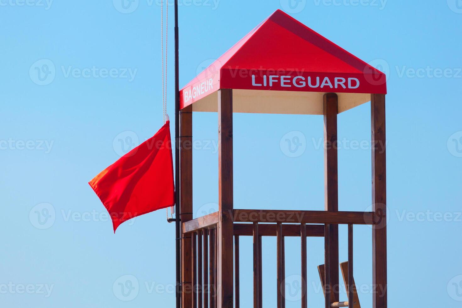 Lifeguard tower on the beach photo