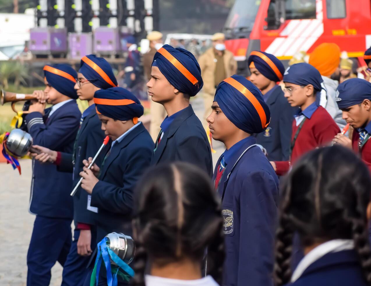 Delhi, India - December 26 2023 - Veer Bal Diwas commemorates the martyrdom of the four sons of tenth and last Sikh Guru Gobind Singh, In Jan 2021 PM Modi announced Dec 26 observed as Veer Bal Diwas photo