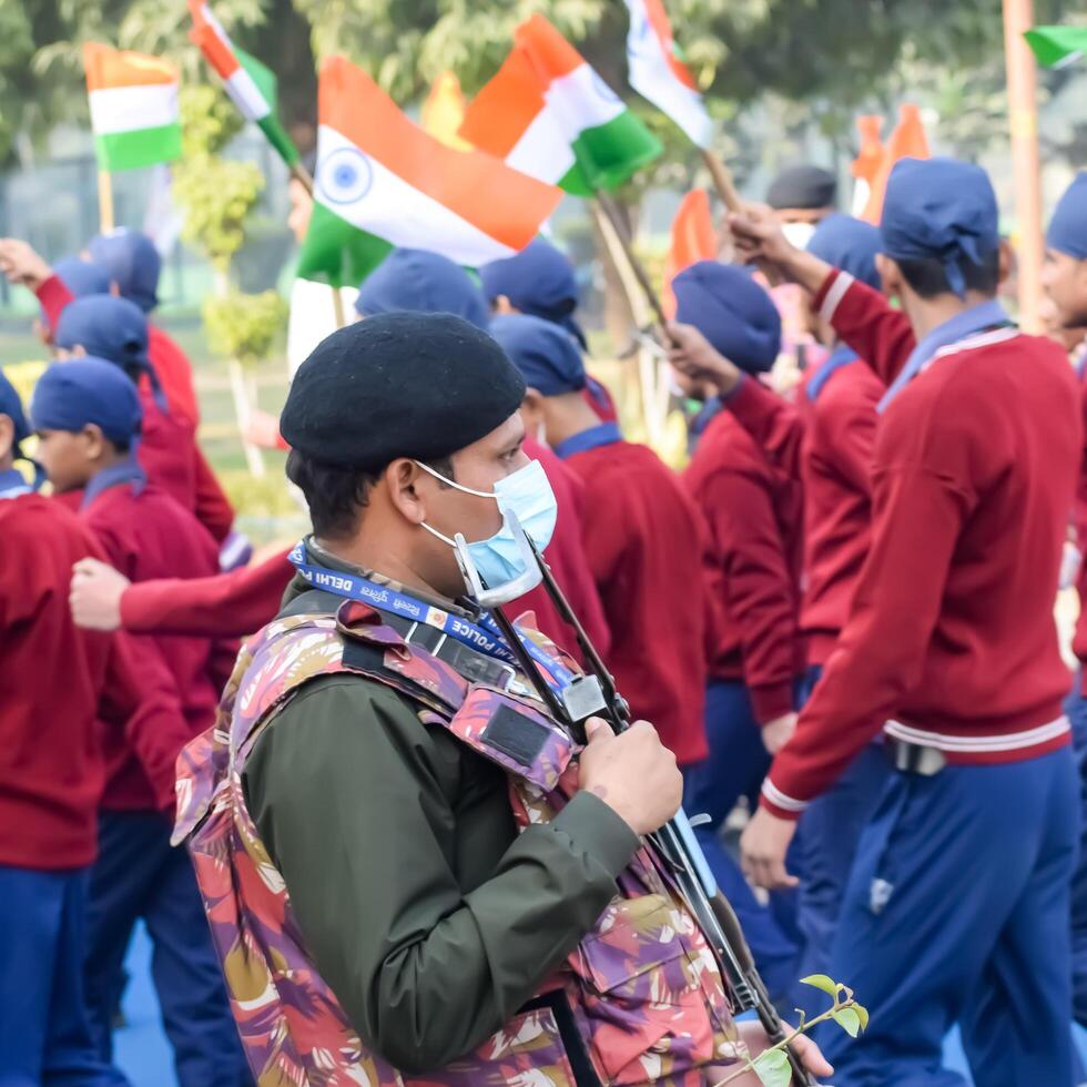 Delhi, India - December 26 2023 - Veer Bal Diwas commemorates the martyrdom of the four sons of tenth and last Sikh Guru Gobind Singh, In Jan 2021 PM Modi announced Dec 26 observed as Veer Bal Diwas photo