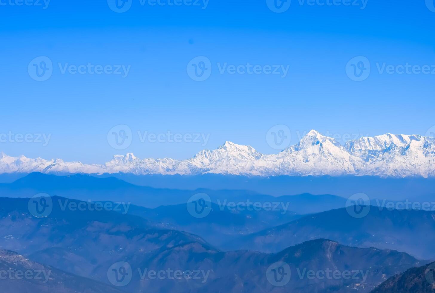 Very high peak of Nainital, India, the mountain range which is visible in this picture is Himalayan Range, Beauty of mountain at Nainital in Uttarakhand, India photo