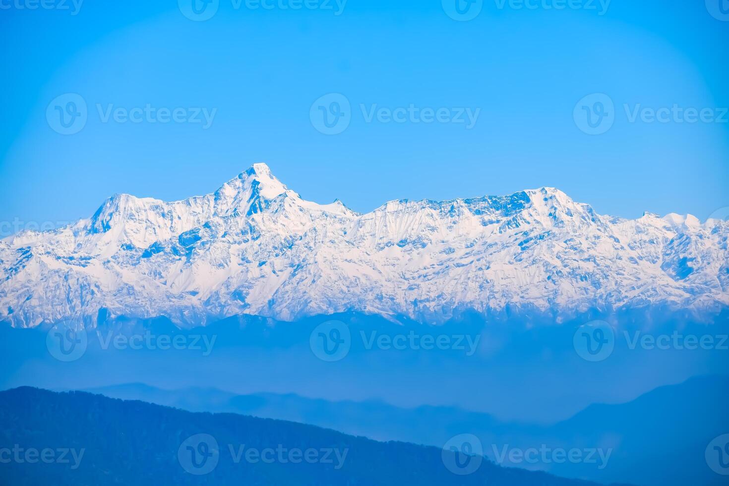 Very high peak of Nainital, India, the mountain range which is visible in this picture is Himalayan Range, Beauty of mountain at Nainital in Uttarakhand, India photo