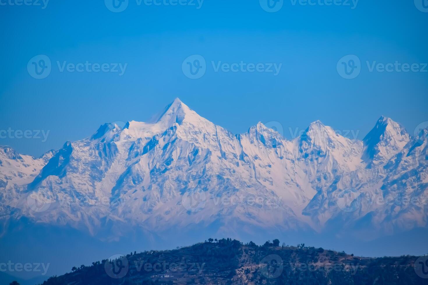 Very high peak of Nainital, India, the mountain range which is visible in this picture is Himalayan Range, Beauty of mountain at Nainital in Uttarakhand, India photo