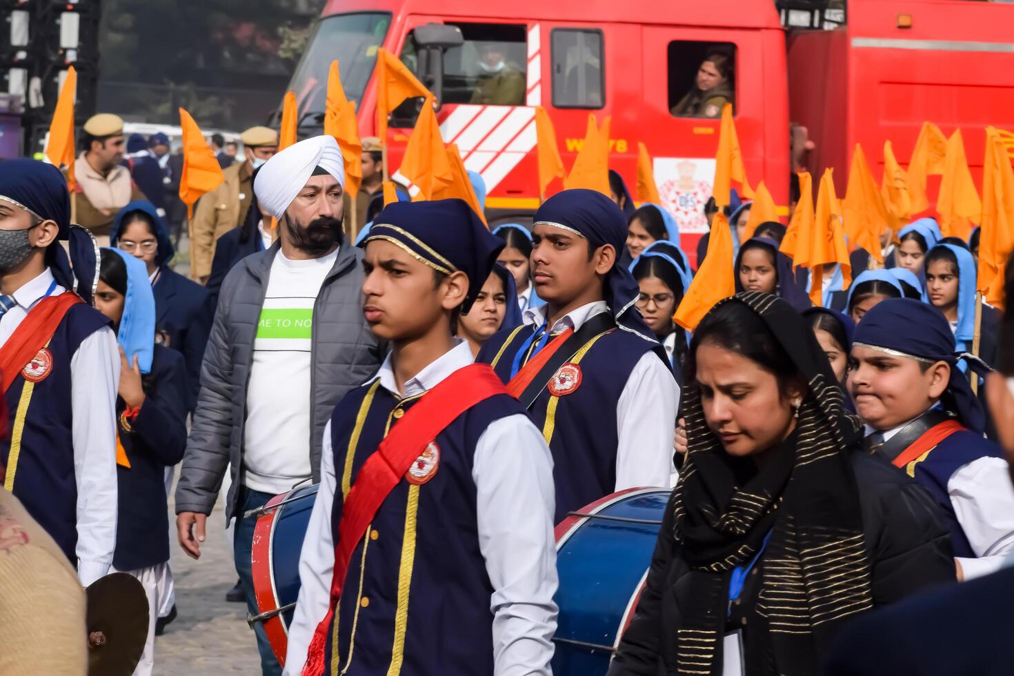 Delhi, India - December 26 2023 - Veer Bal Diwas commemorates the martyrdom of the four sons of tenth and last Sikh Guru Gobind Singh, In Jan 2021 PM Modi announced Dec 26 observed as Veer Bal Diwas photo