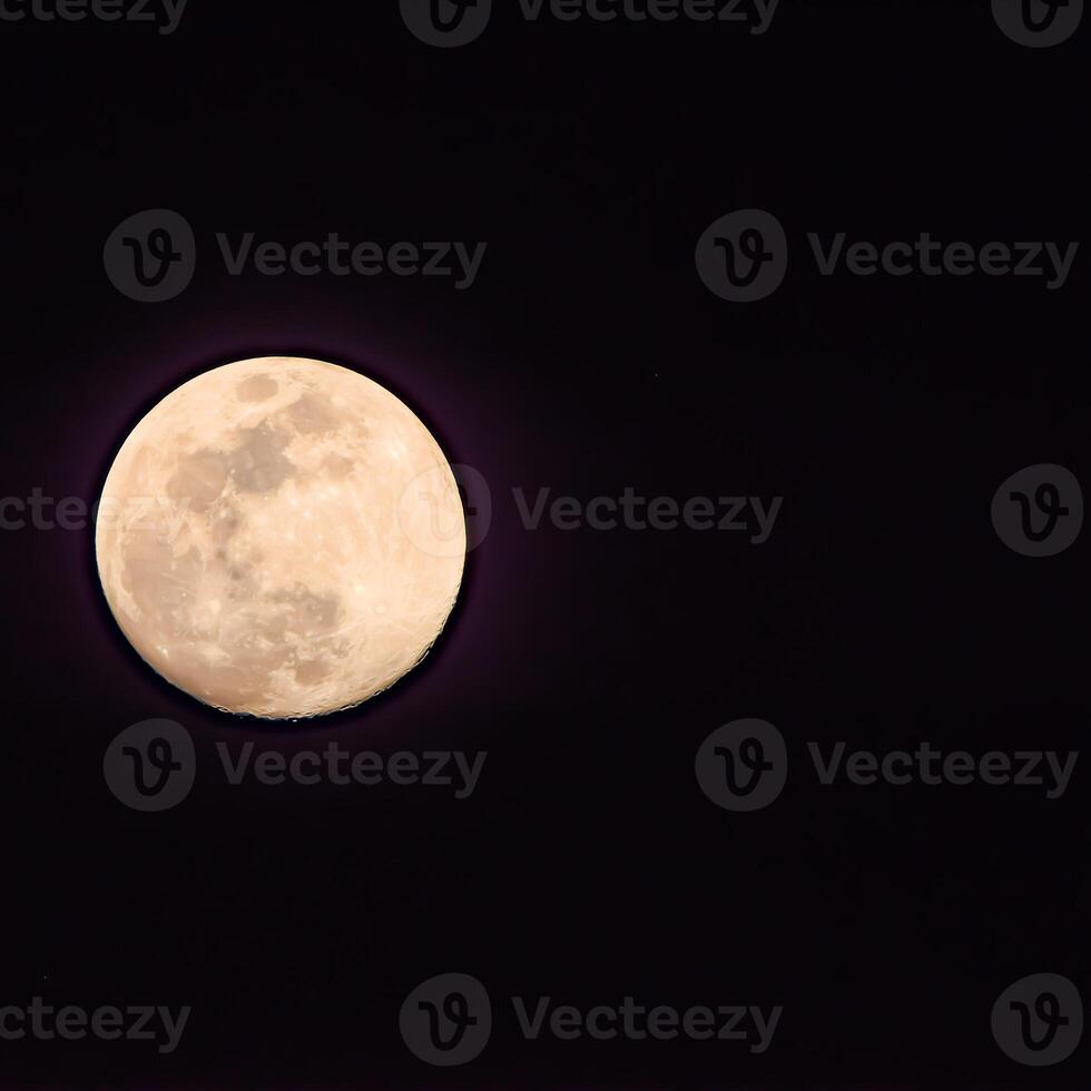 Full moon in the dark sky during night time, Great super moon in sky photo