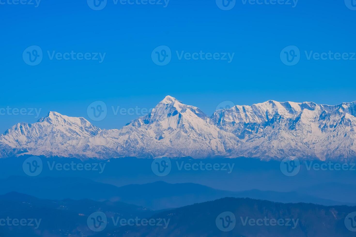 Very high peak of Nainital, India, the mountain range which is visible in this picture is Himalayan Range, Beauty of mountain at Nainital in Uttarakhand, India photo