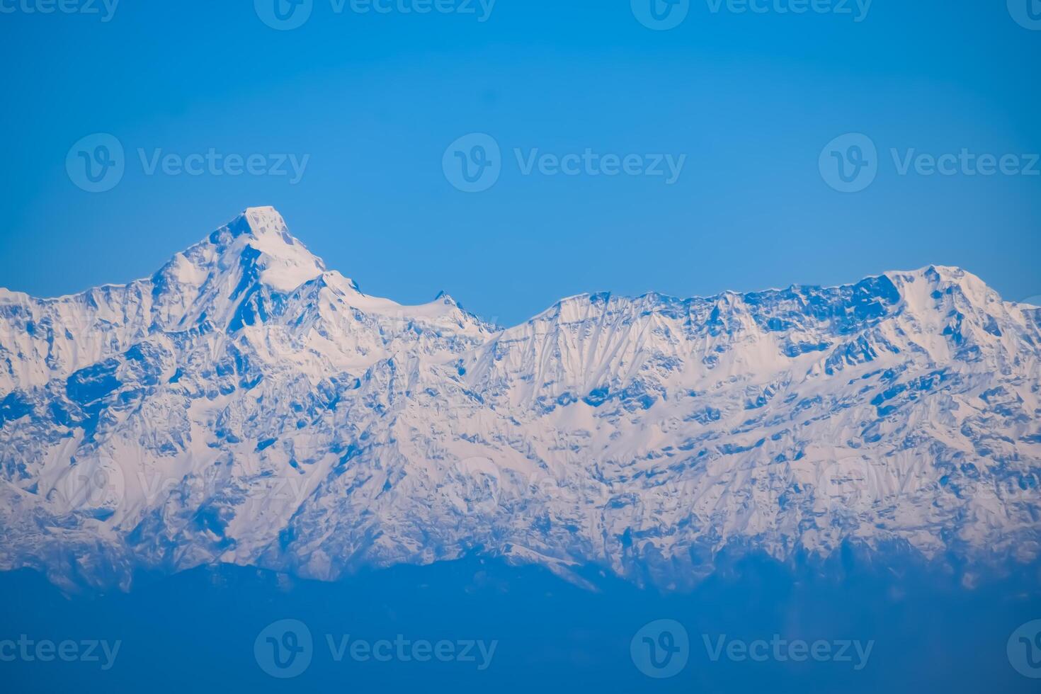 Very high peak of Nainital, India, the mountain range which is visible in this picture is Himalayan Range, Beauty of mountain at Nainital in Uttarakhand, India photo