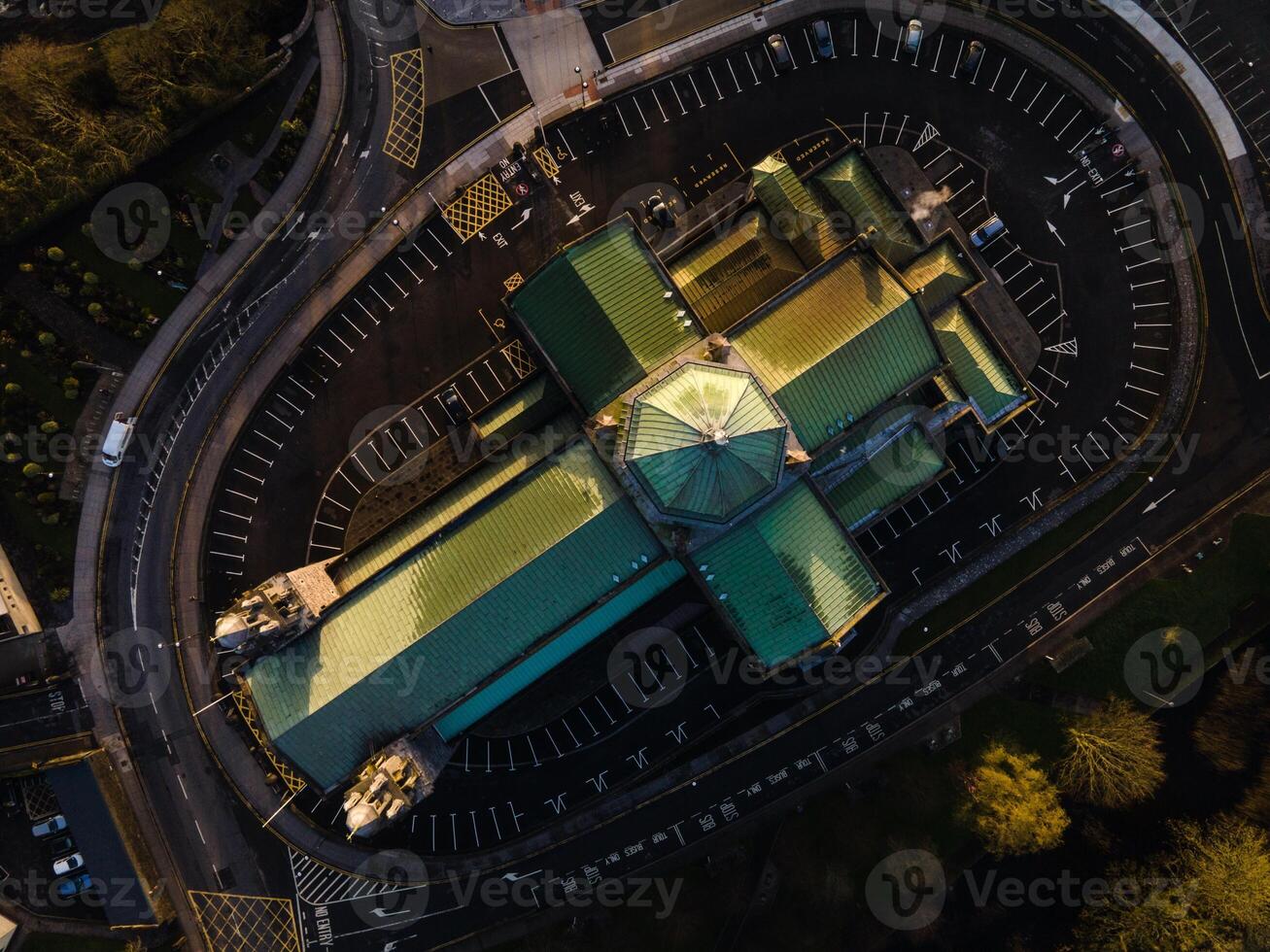 Views of Galway Cathedral in Galway, Ireland by Drone photo