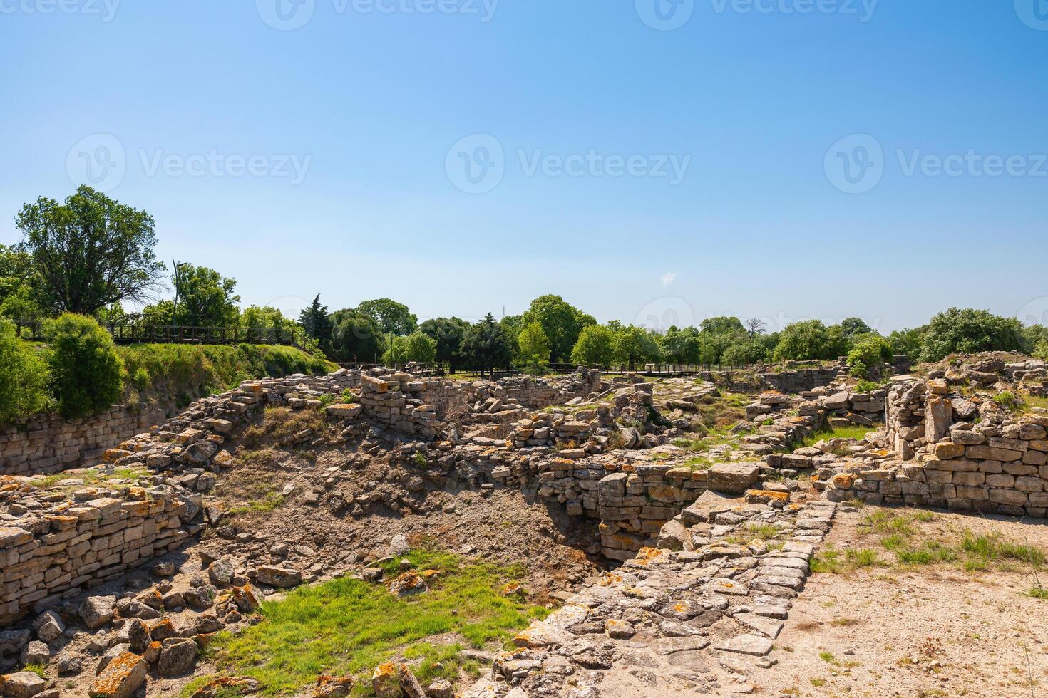 Troy ancient city in Canakkale Turkiye. photo