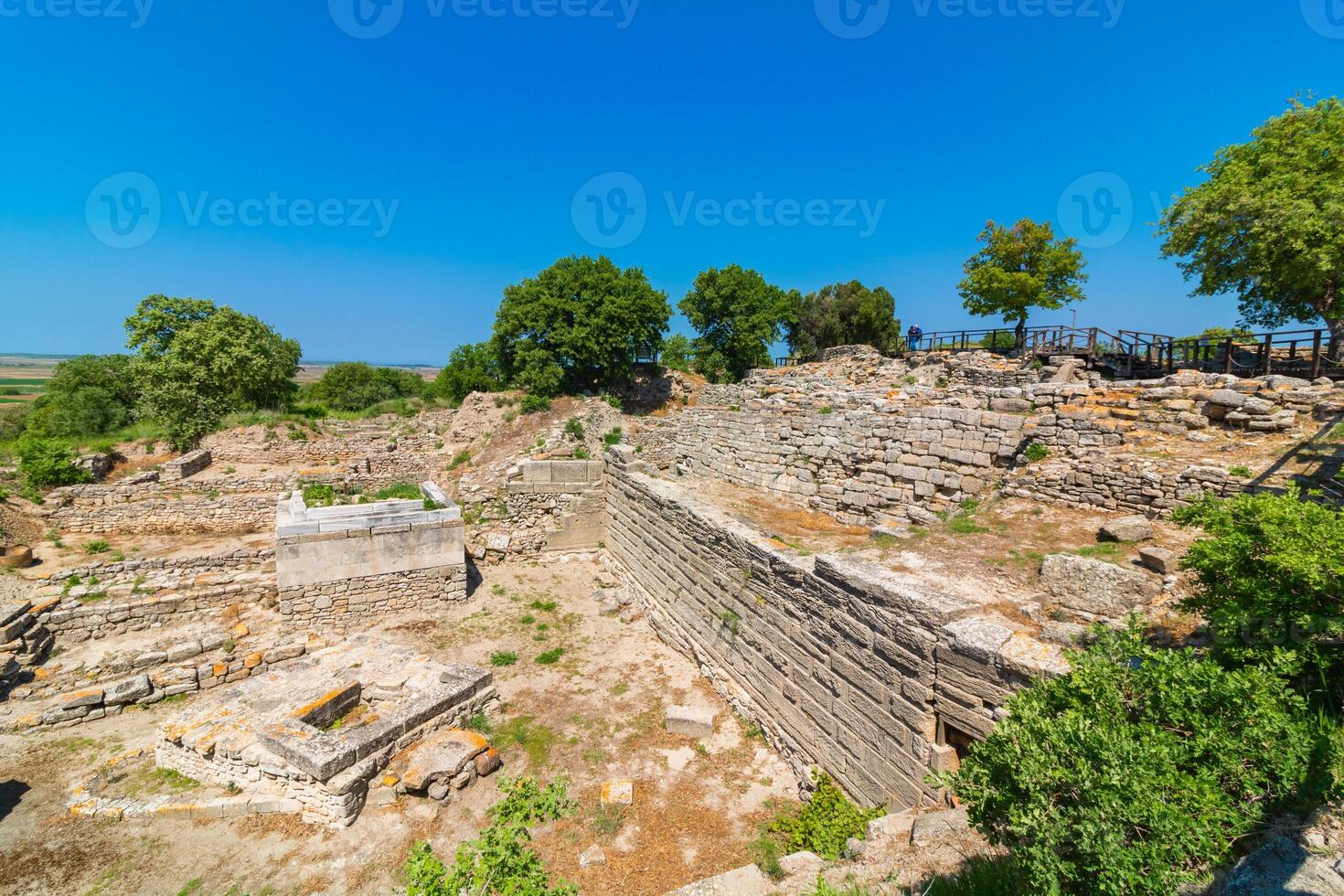 Ruins of west sanctuary of Troy. Visit Turkey concept background photo