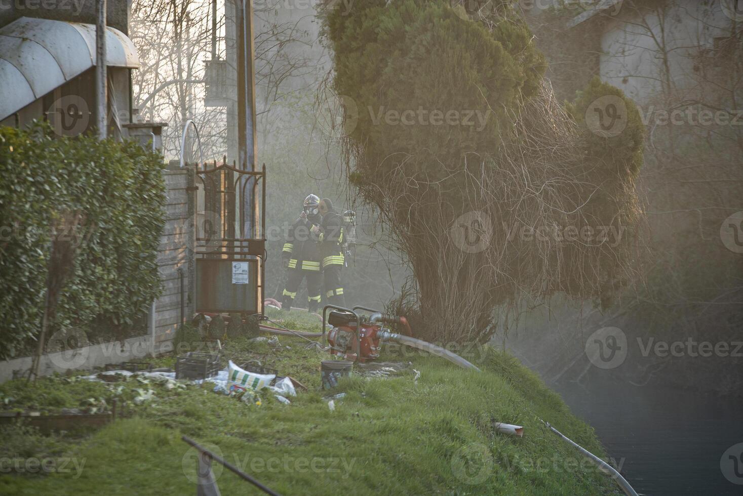 Firefighters at work photo