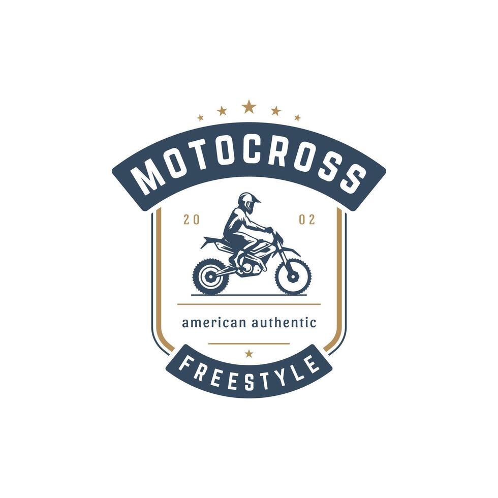 Motocross logo template design element vector