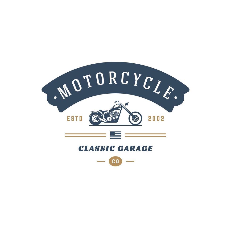 motocicleta club logo modelo diseño elemento Clásico estilo vector