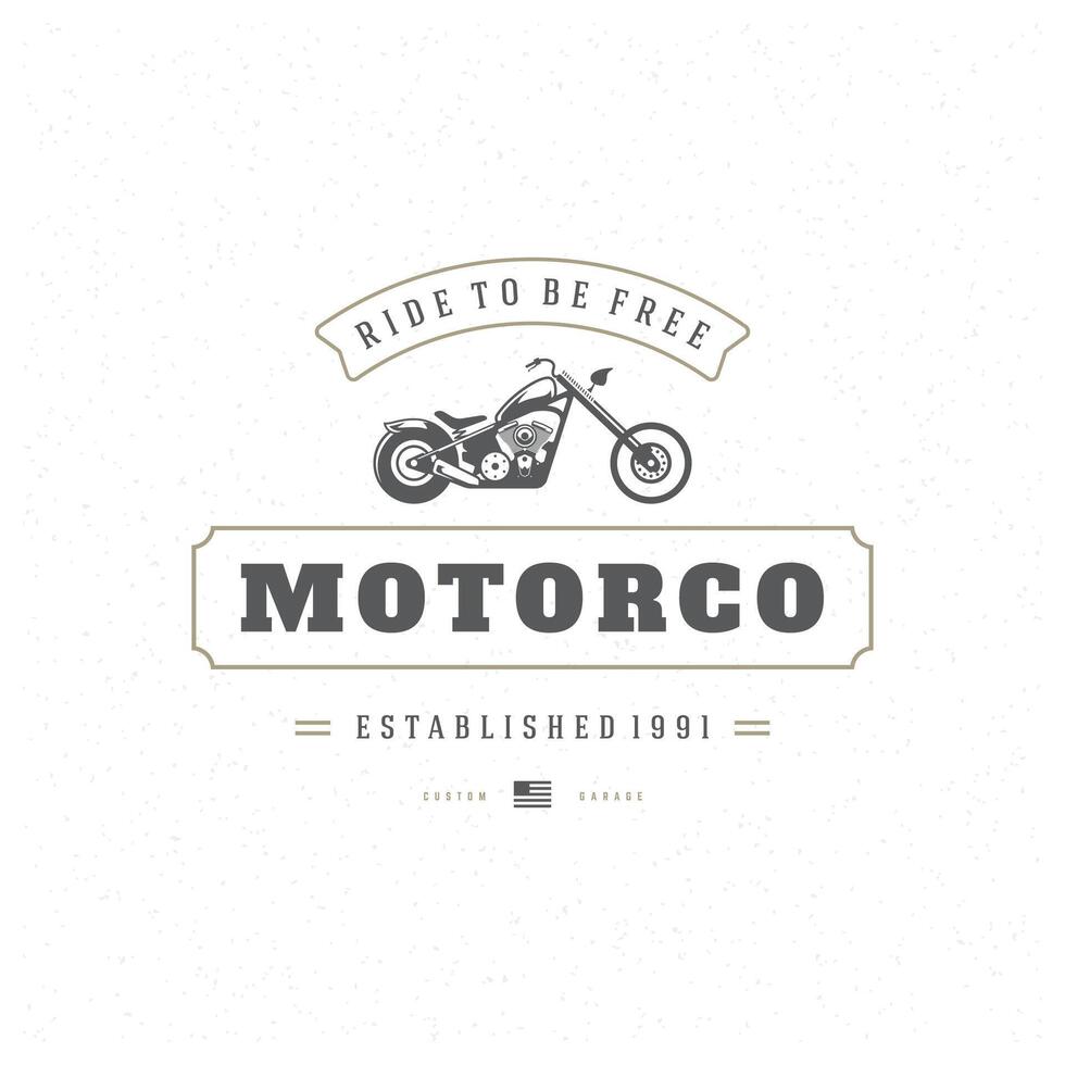 motocicleta club logo modelo diseño elemento Clásico estilo vector