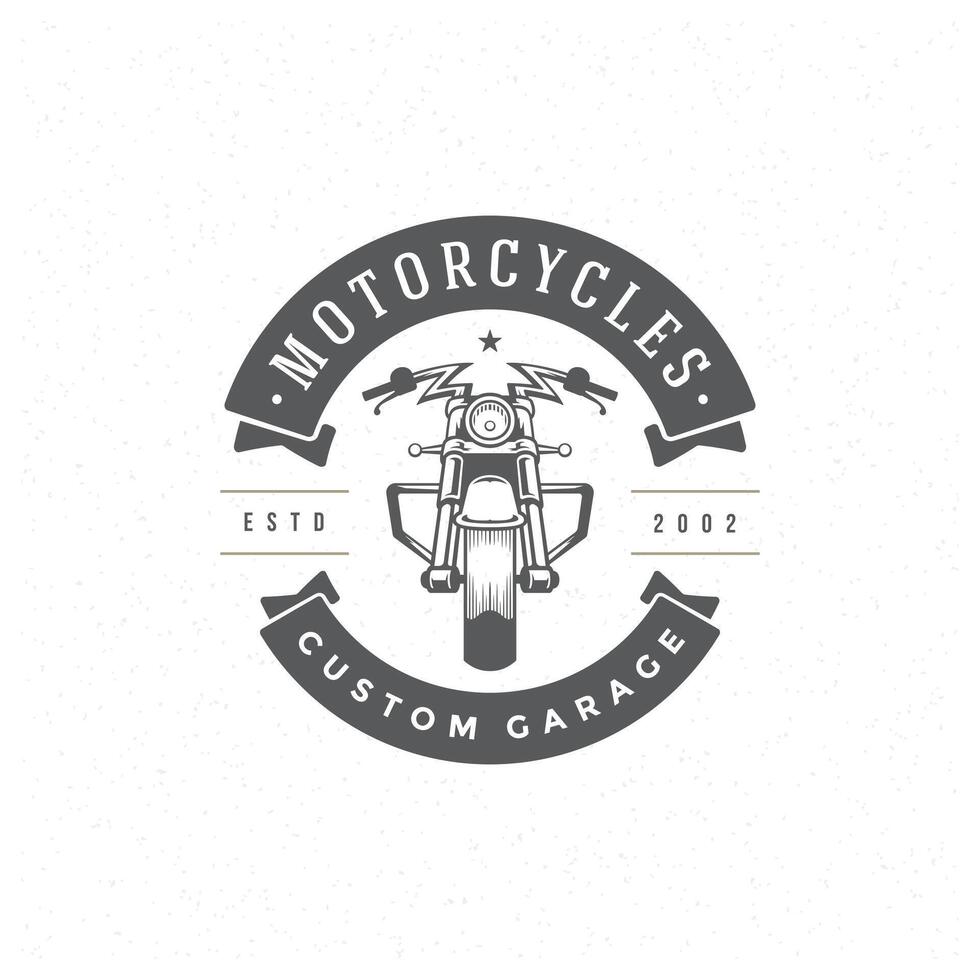 motocicleta club logo modelo diseño elemento Clásico estilo vector