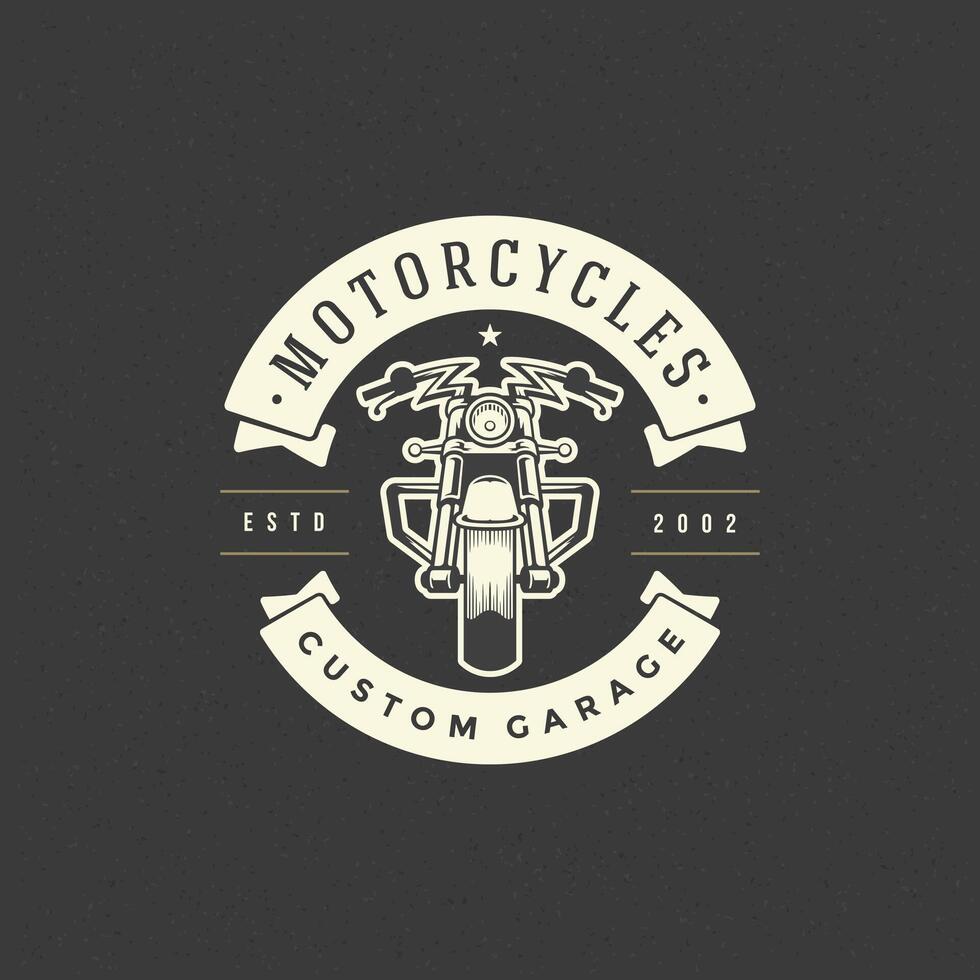 Motorcycle club logo template design element vintage style vector