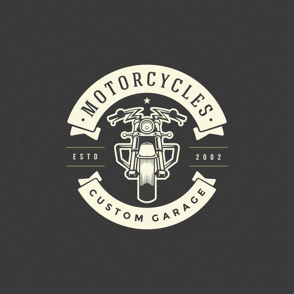 Motorcycle club logo template design element vintage style vector