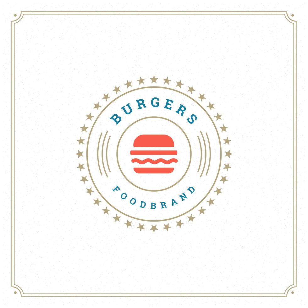 hamburguesa logo ilustración. vector