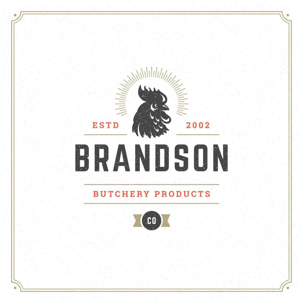 Butcher shop logo illustration. vector