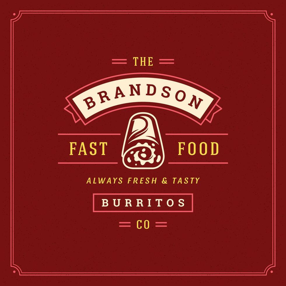 Fast food logo illustration. vector