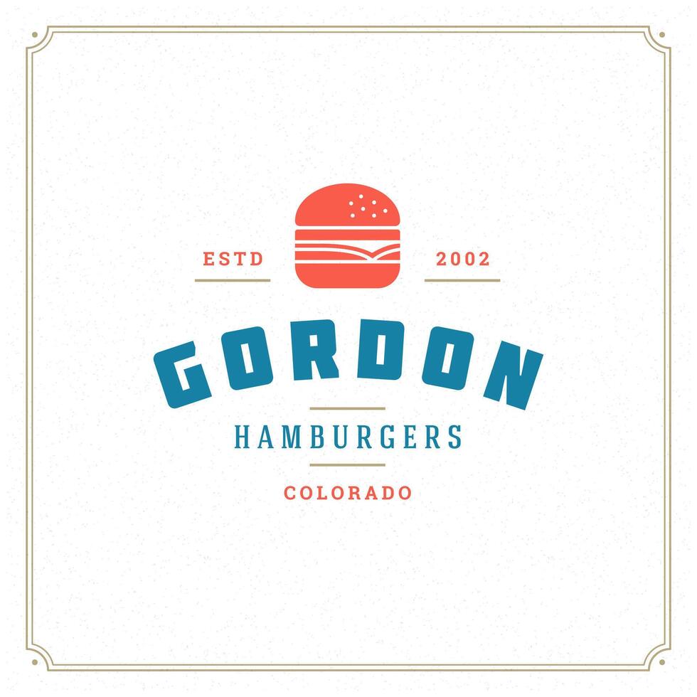 Burger logo illustration. vector