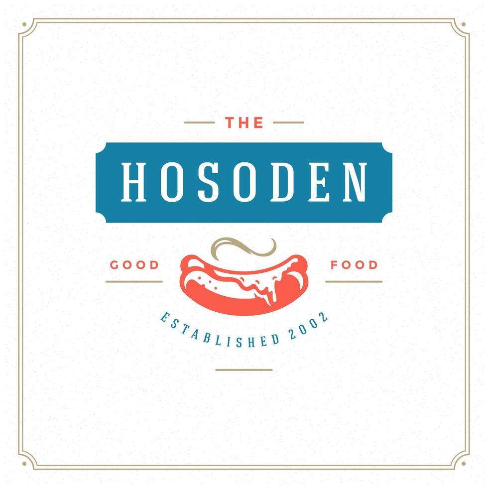Hot dog logo illustration. vector