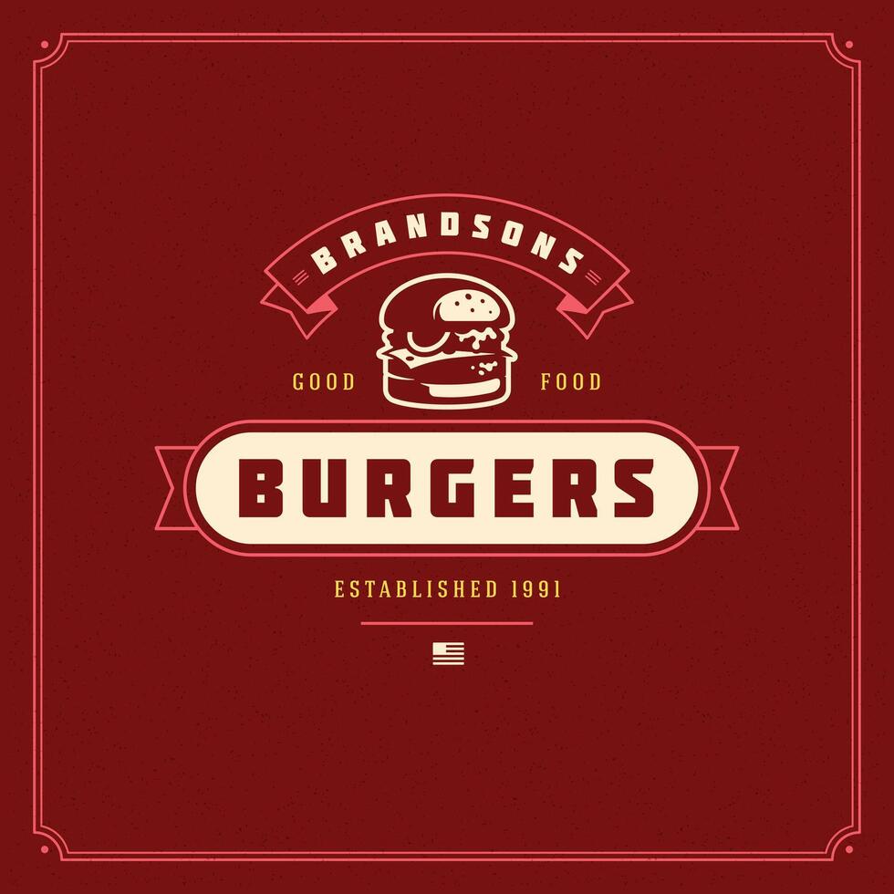 Burger logo illustration. vector