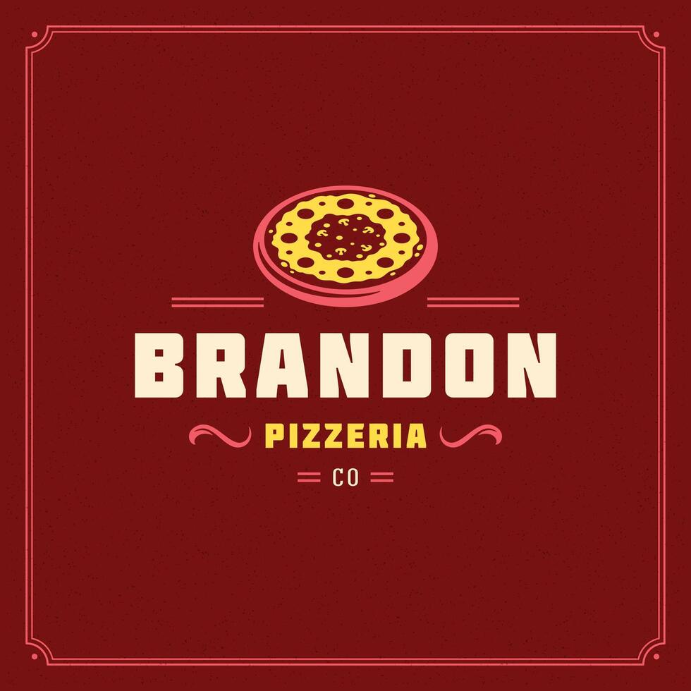 Pizzeria logo illustration. vector