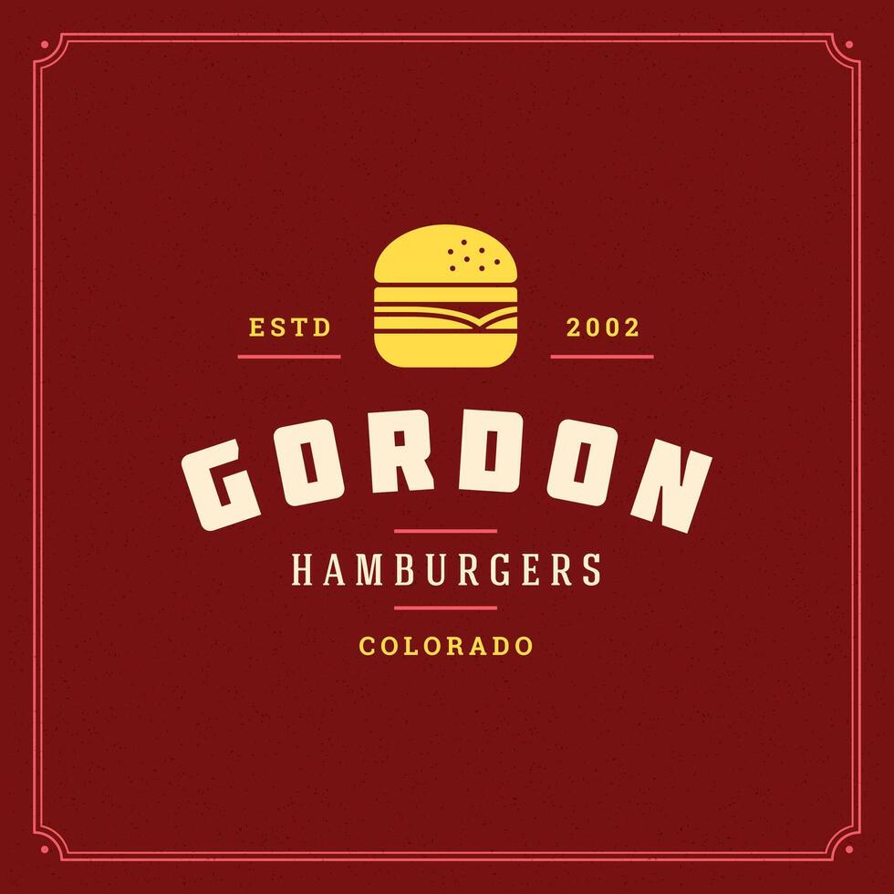 Burger logo illustration. vector