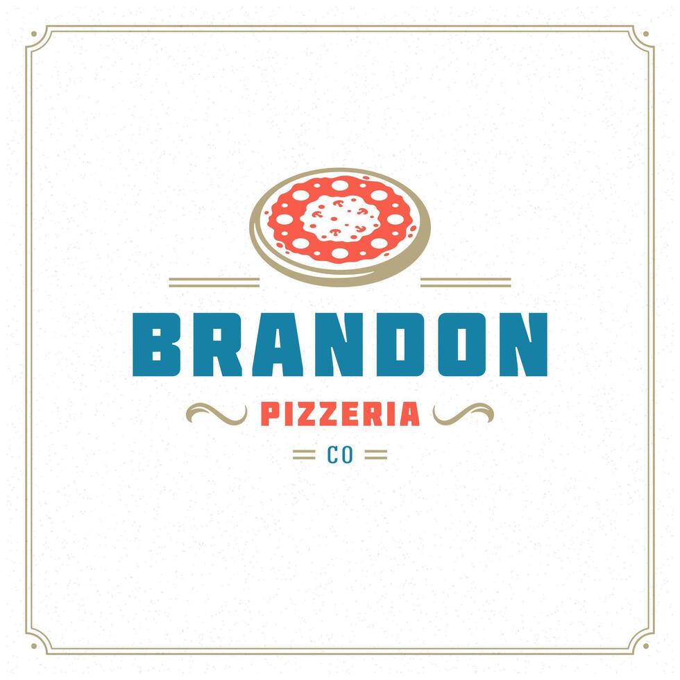 Pizzeria logo illustration. vector