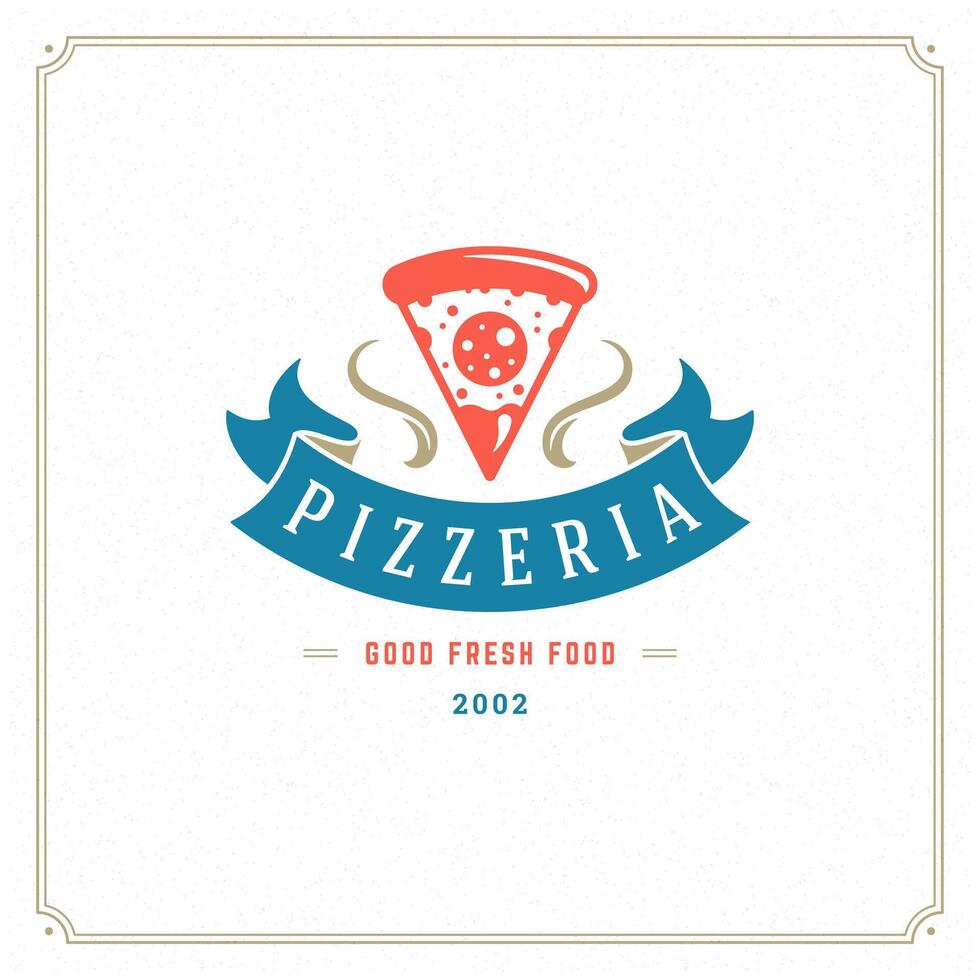 pizzería logo ilustración. vector