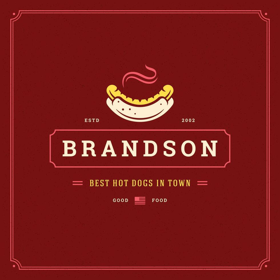 Hot dog logo illustration. vector