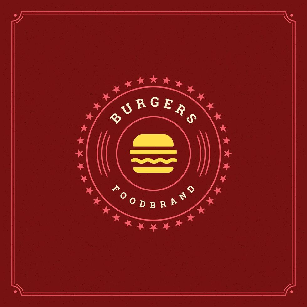 Burger logo design illustration. vector