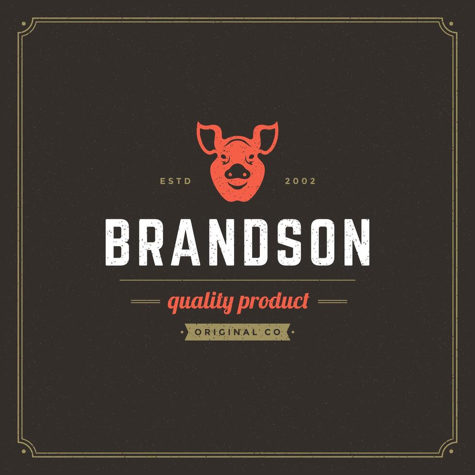 Butcher shop logo design illustration. vector