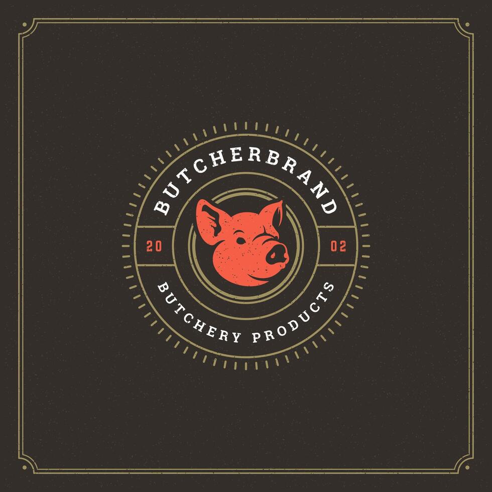 Butcher shop logo illustration. vector