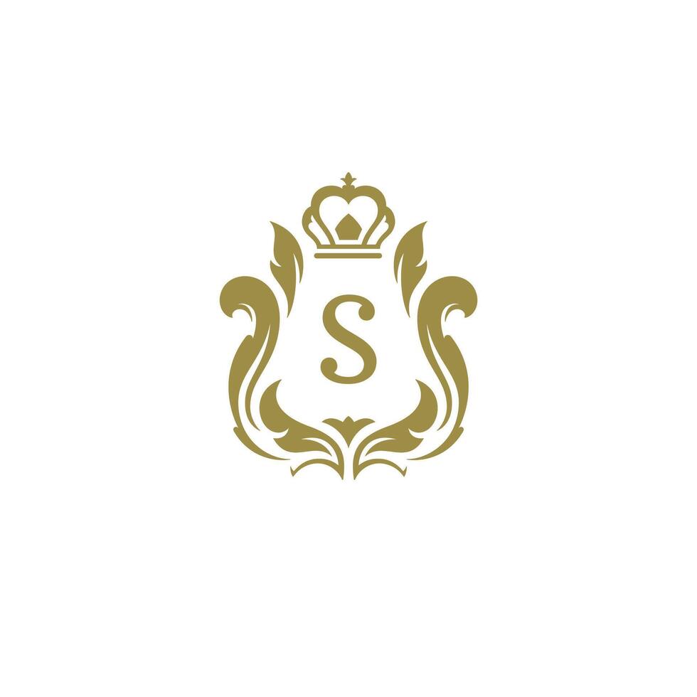 Luxury logo crest template design illustration. vector