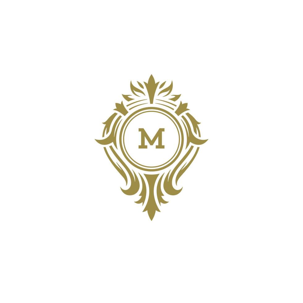 Luxury logo crest template design illustration. vector