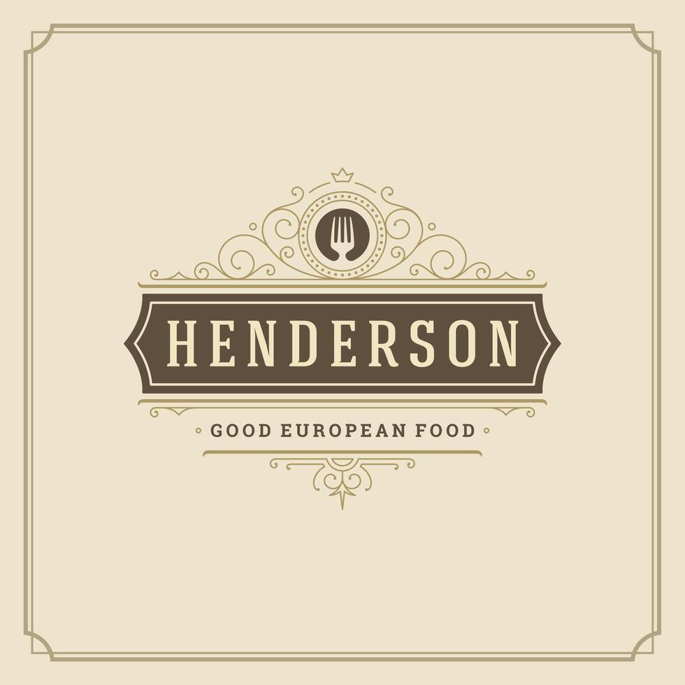 Restaurant logo template illustration good for restaurant menu vector