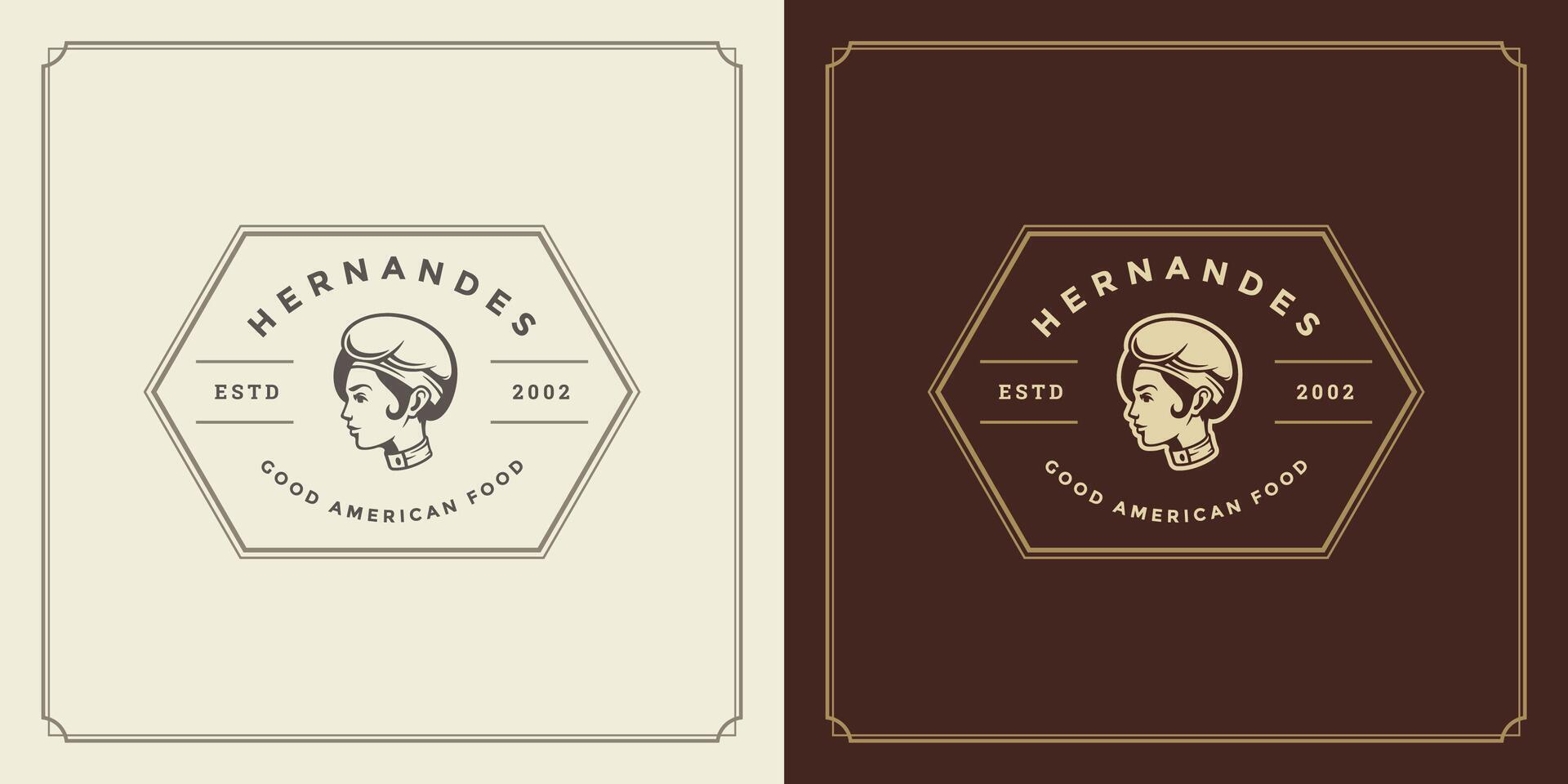 Restaurant logo template illustration for menu and cafe sign vector