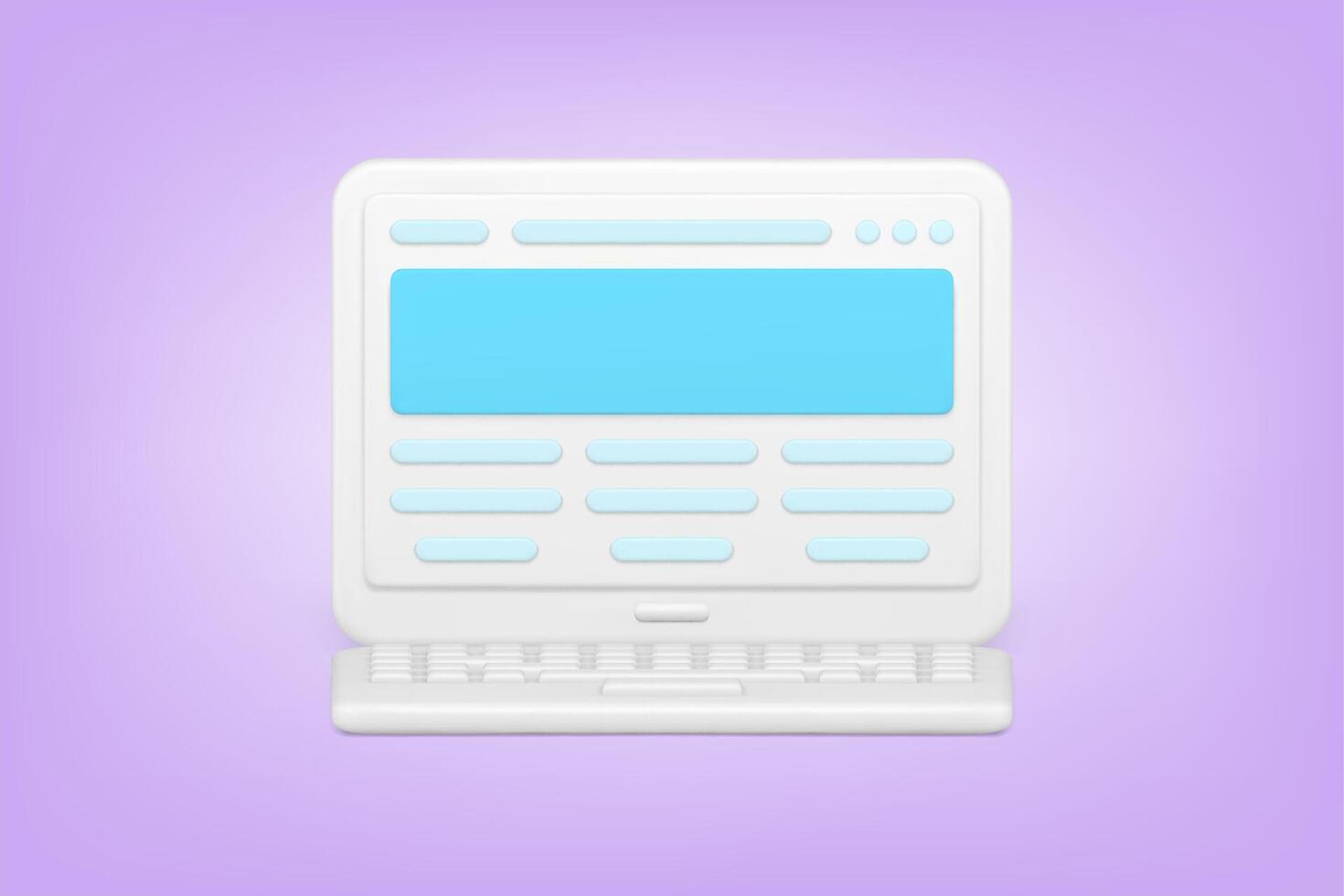Website coding and development on screen 3d icon vector
