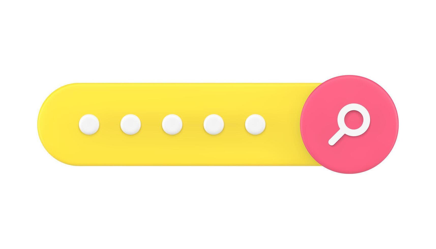 Internet search bar 3d icon illustration vector