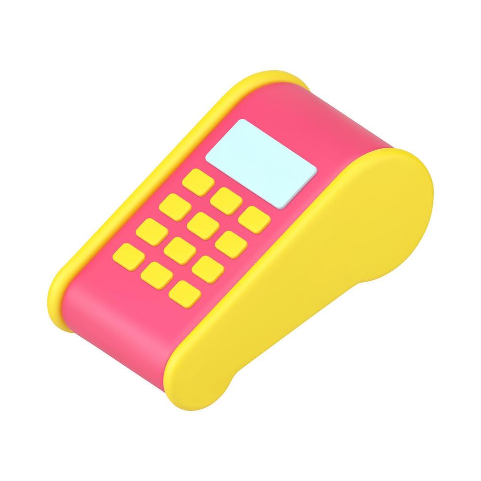 Terminal for payment 3d icon illustration vector