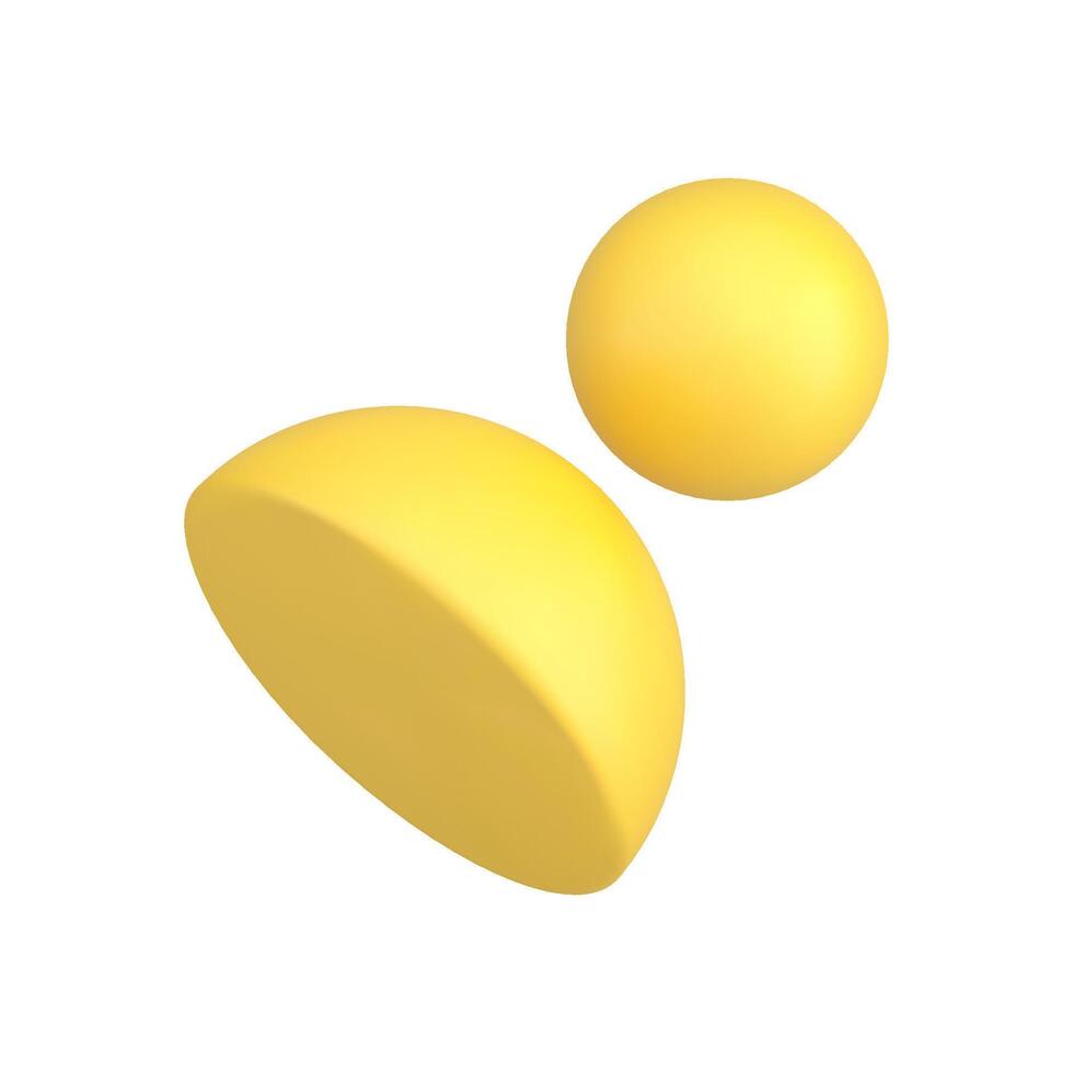 resumen sencillo humano amarillo icono isométrica 3d ilustración. persona símbolo medios de comunicación miembro vector