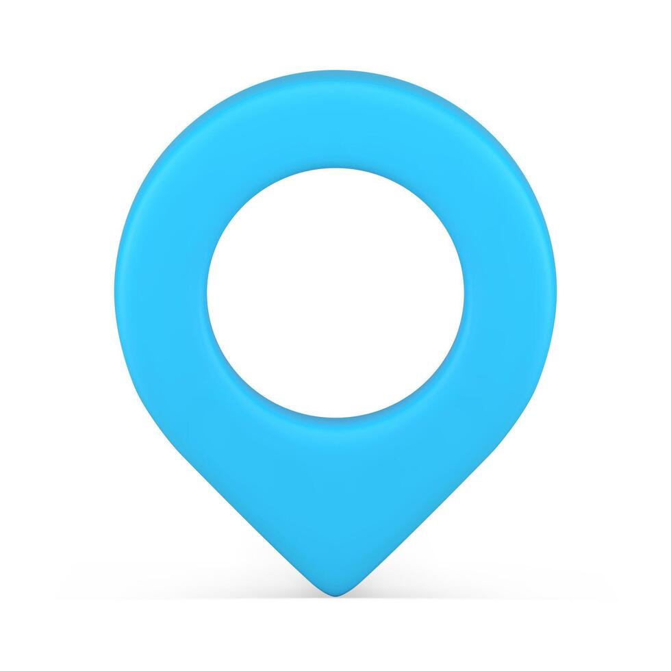 Realistic blue map pin 3d icon GPS position locate isometric illustration vector